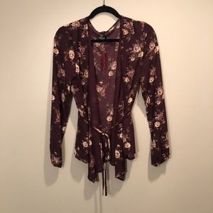 Floral Wrap-around Top